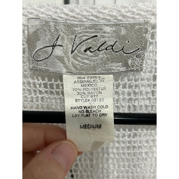J. Valdi Womens Sheer White Pullover Swim Cover-Up Top Size Medium - Picture 5 of 8